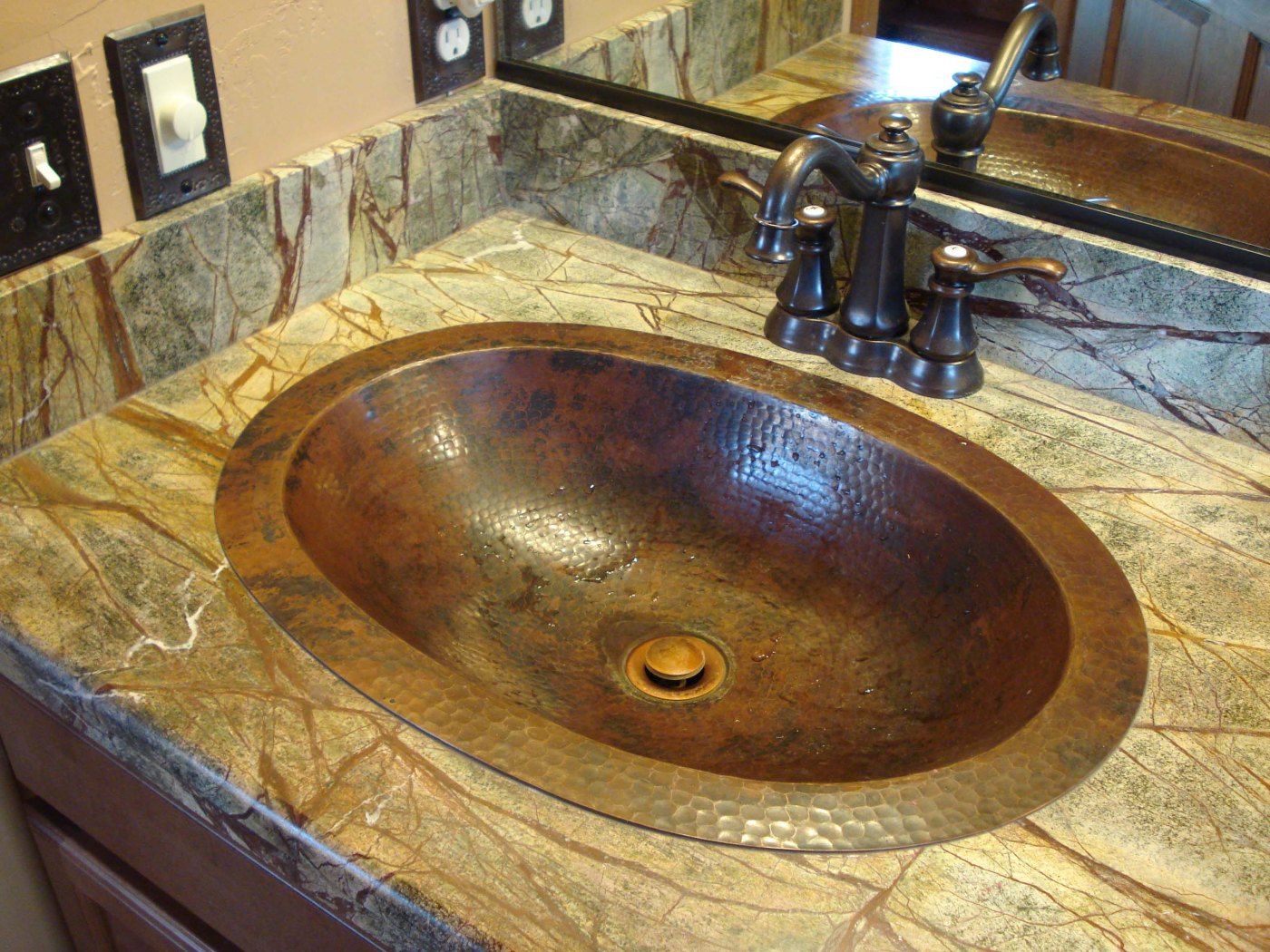 copper bath sink tub patina cleaning